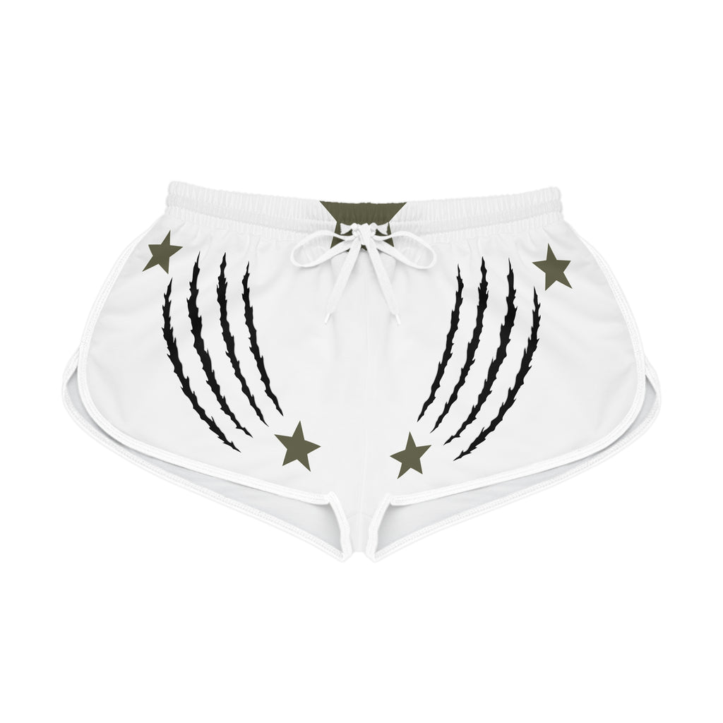 Star Claw Women's Relaxed Shorts — Athletic Lounge Shorts with Distressed Claw Marks & Stars