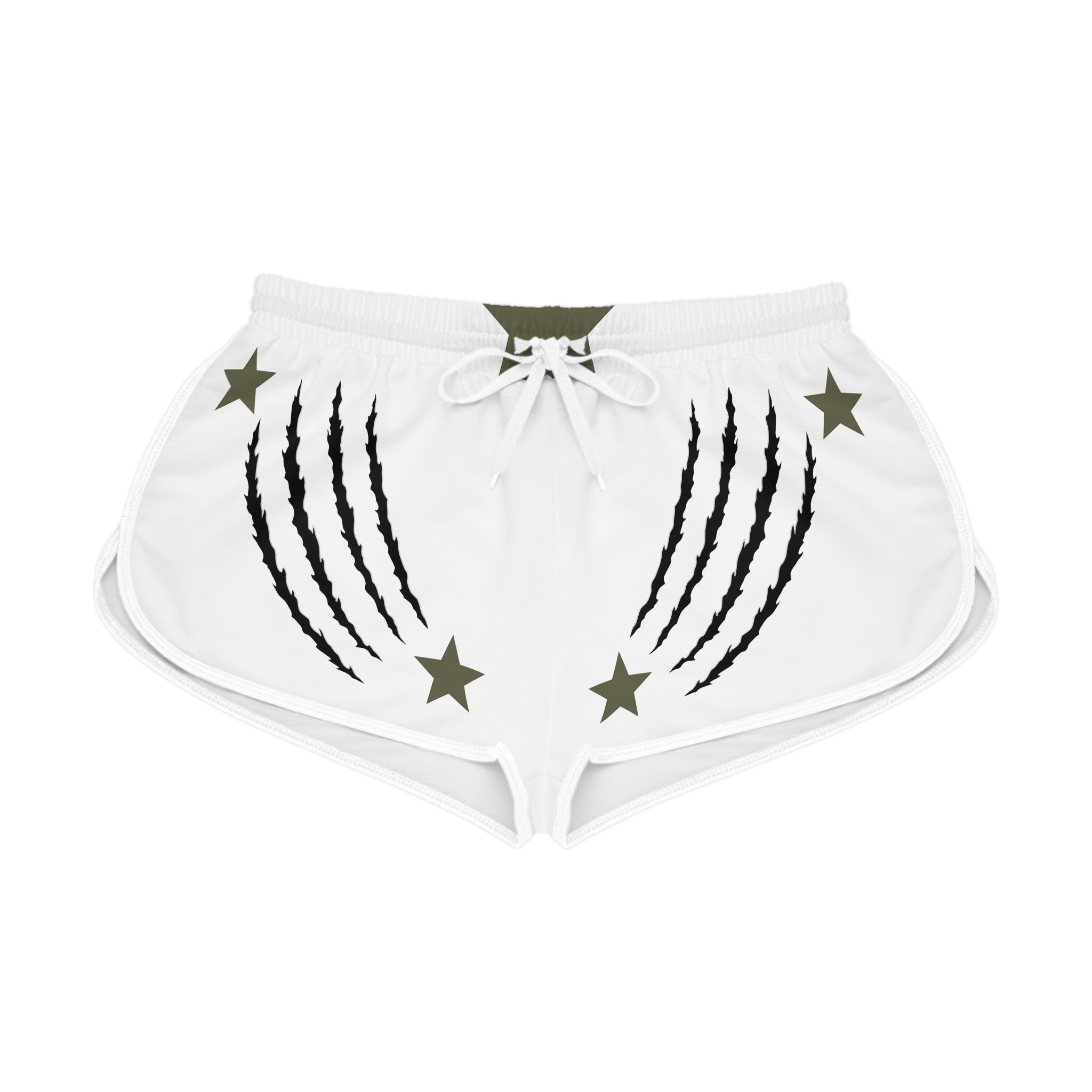 Star Claw Women's Relaxed Shorts — Athletic Lounge Shorts with Distressed Claw Marks & Stars