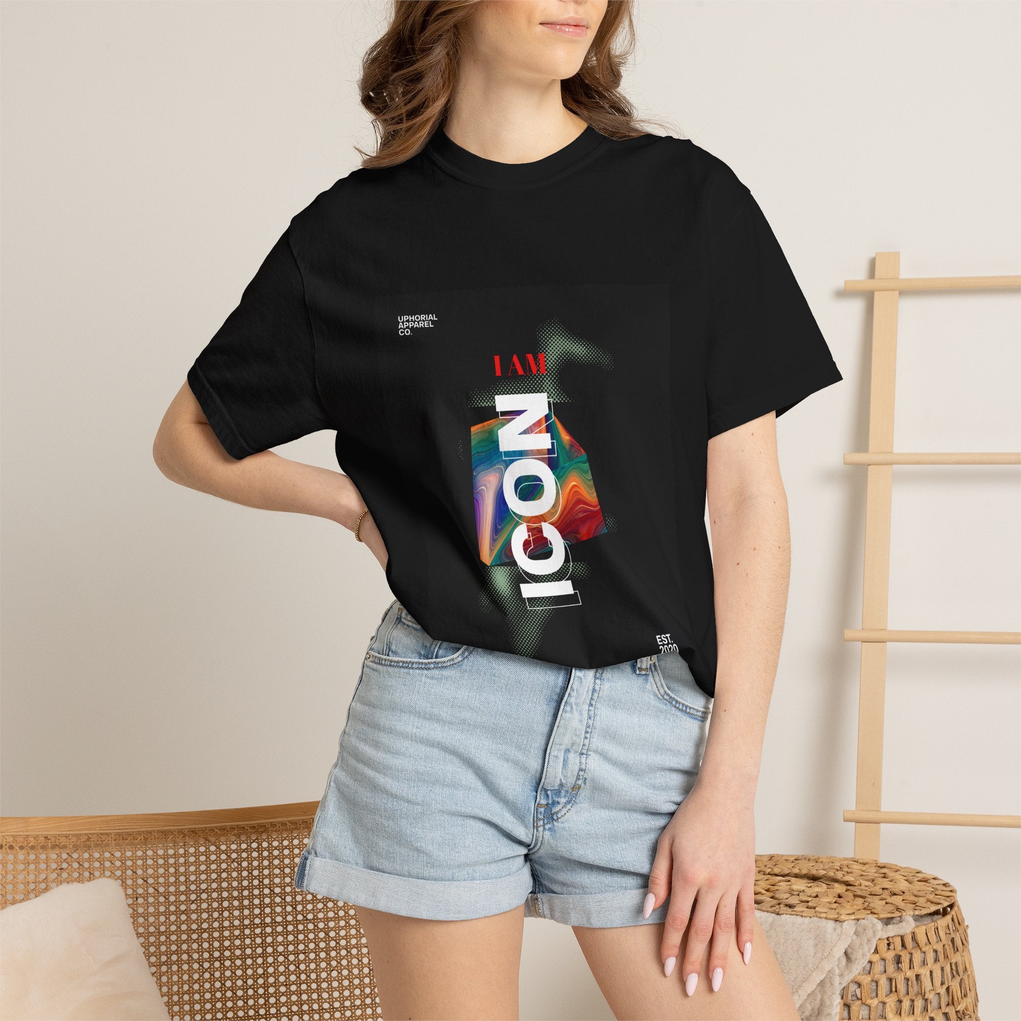 ICON 'I AM Icon' Modern Streetwear Graphic T-Shirt | Uphorial