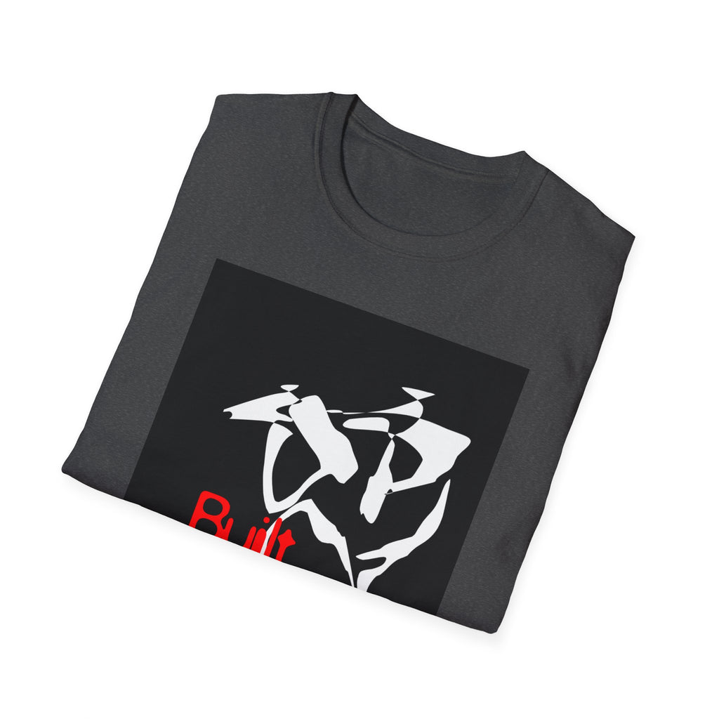 Abstract Skateboard Graphic T‑Shirt — 'Built To Ride' Streetwear Tee