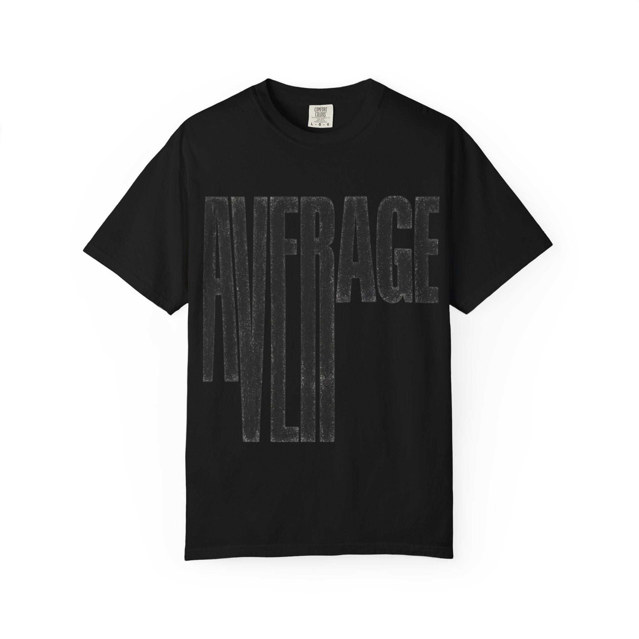 Average Graphic T-Shirt - Bold Vertical Text Tee