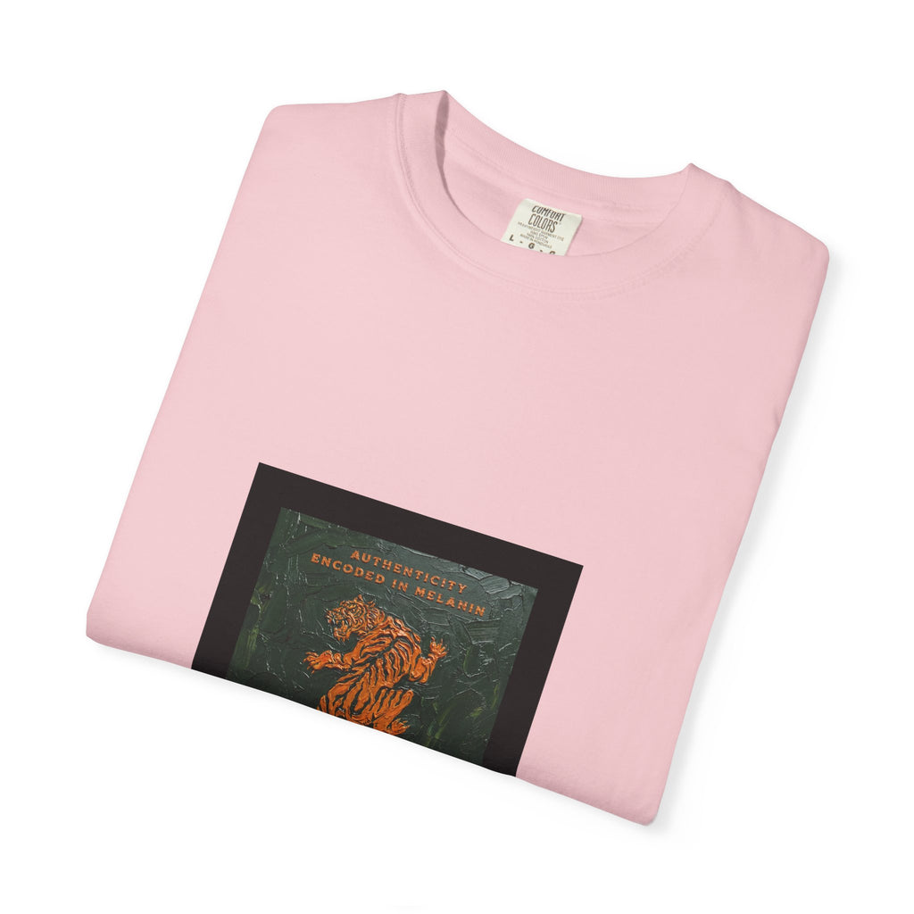 Vintage Botanical Tiger Graphic T-Shirt – "Into Wild" Garment-Dyed Tee