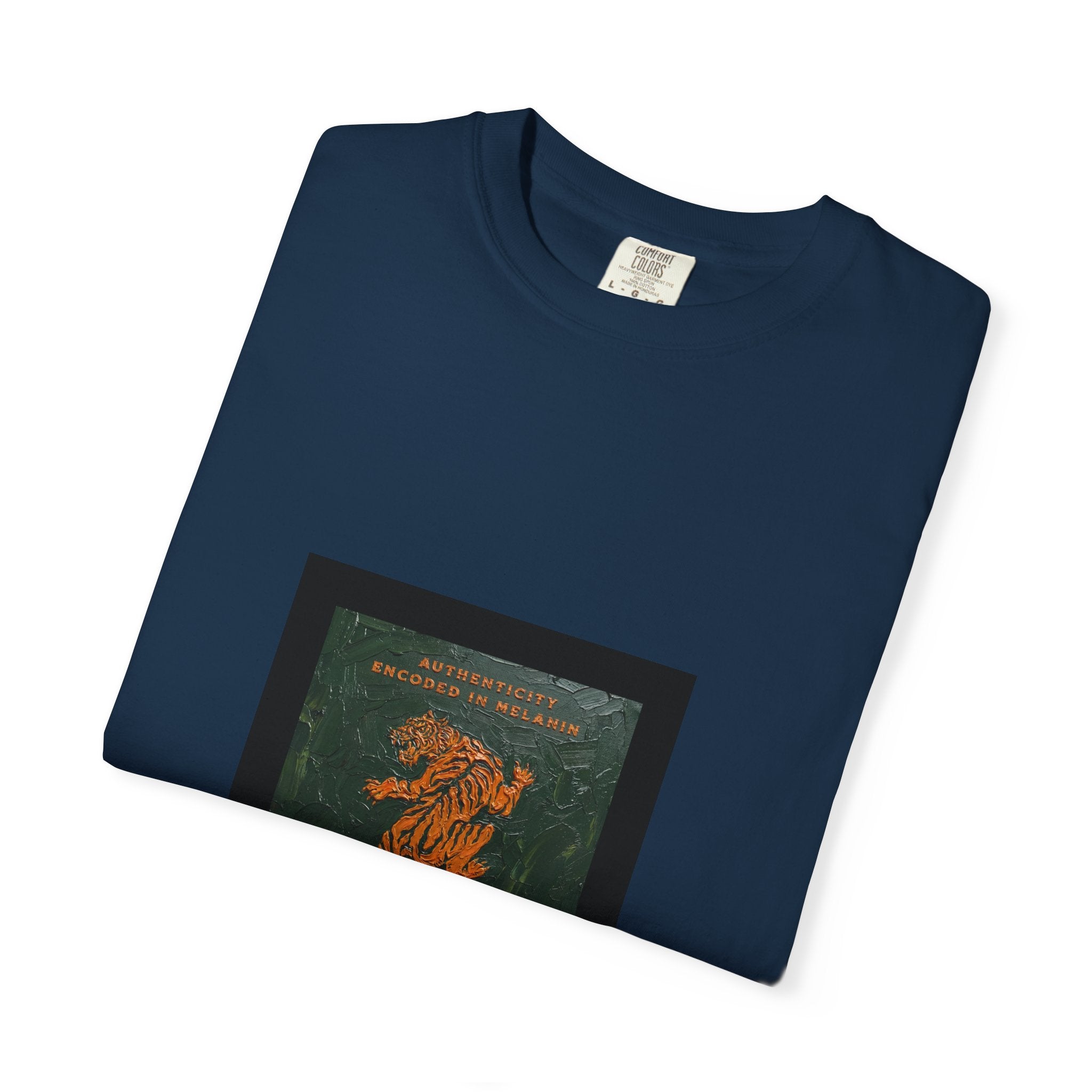 Vintage Botanical Tiger Graphic T-Shirt – "Into Wild" Garment-Dyed Tee