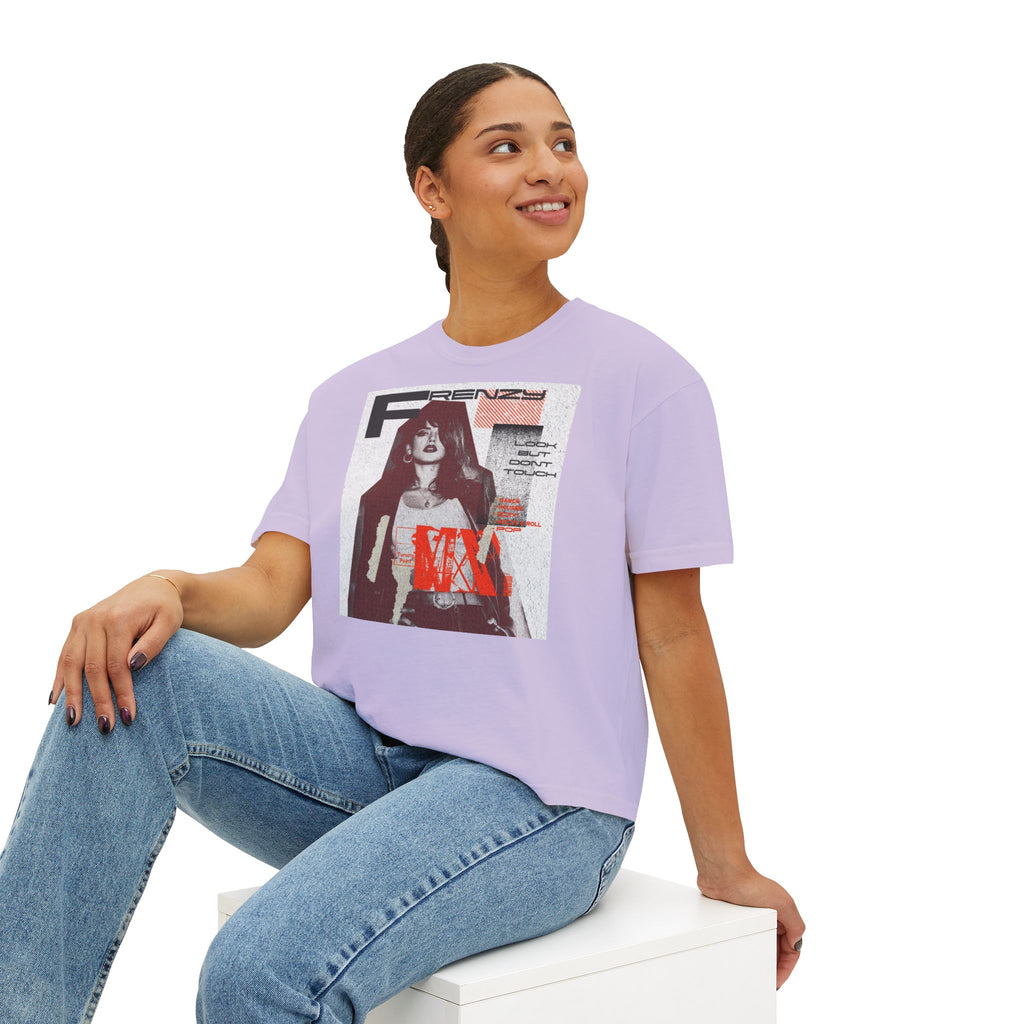 Chic Women's Boxy Tee with Trendy Retro Design | Casual Fashion Top for Everyday Wear, Stylish Gifts, Summer Wardrobe, Street Style