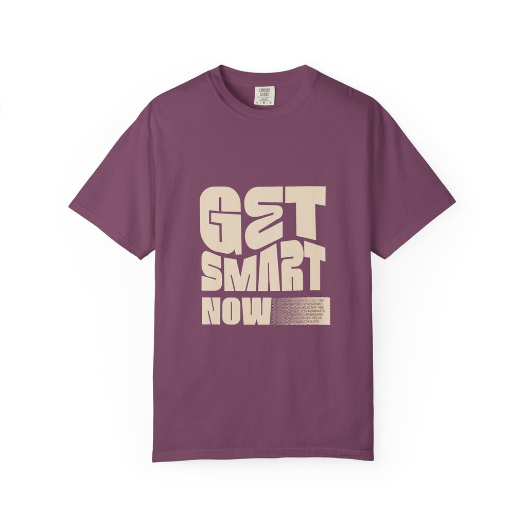 Get Smart Now Retro Block Letter Graphic T-Shirt | Uphorial