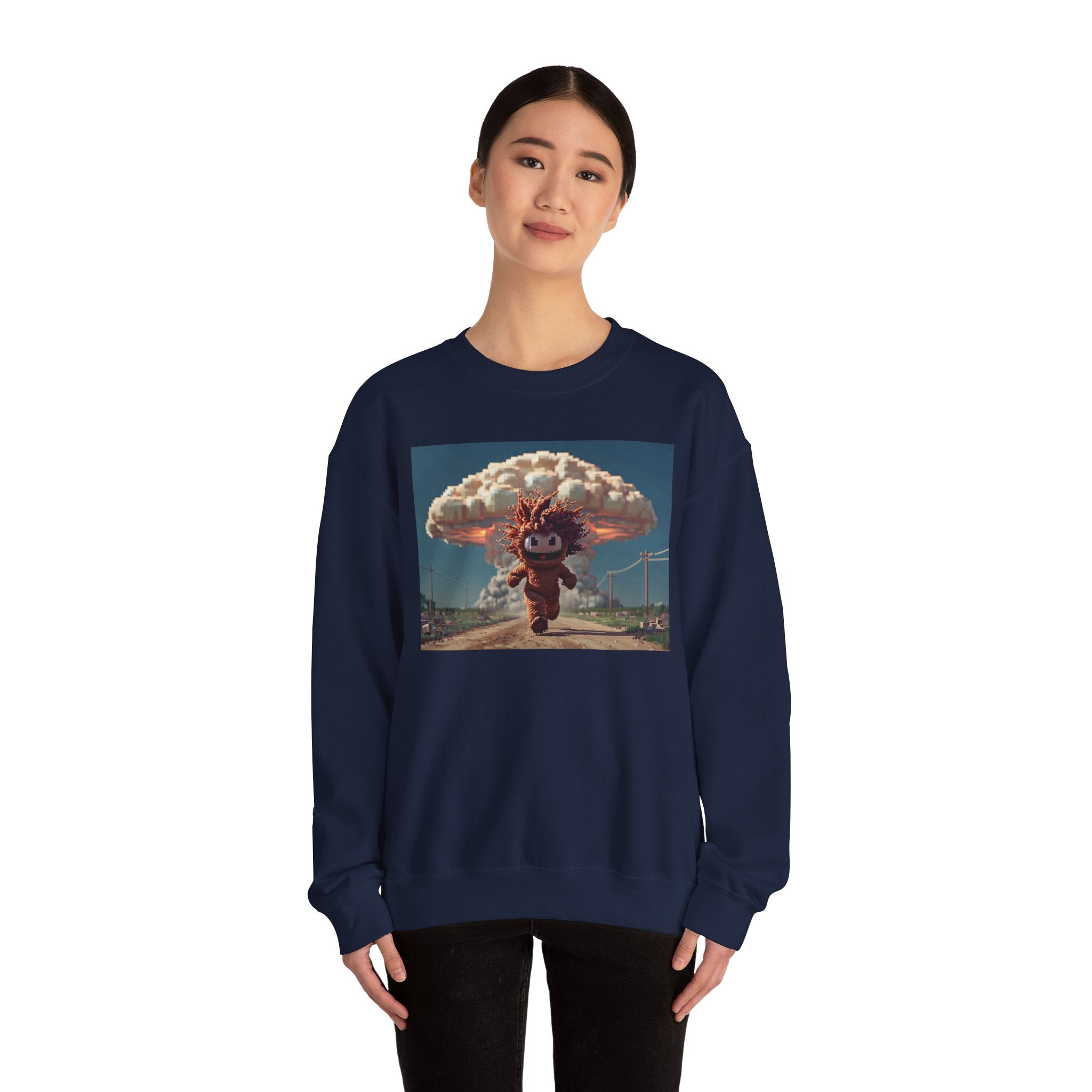 Nostalgic Graphic Sweatshirt, Fun Cozy Crewneck, Perfect for Casual Outings, Gift for Friends, Ideal for Birthdays, Unisex Style