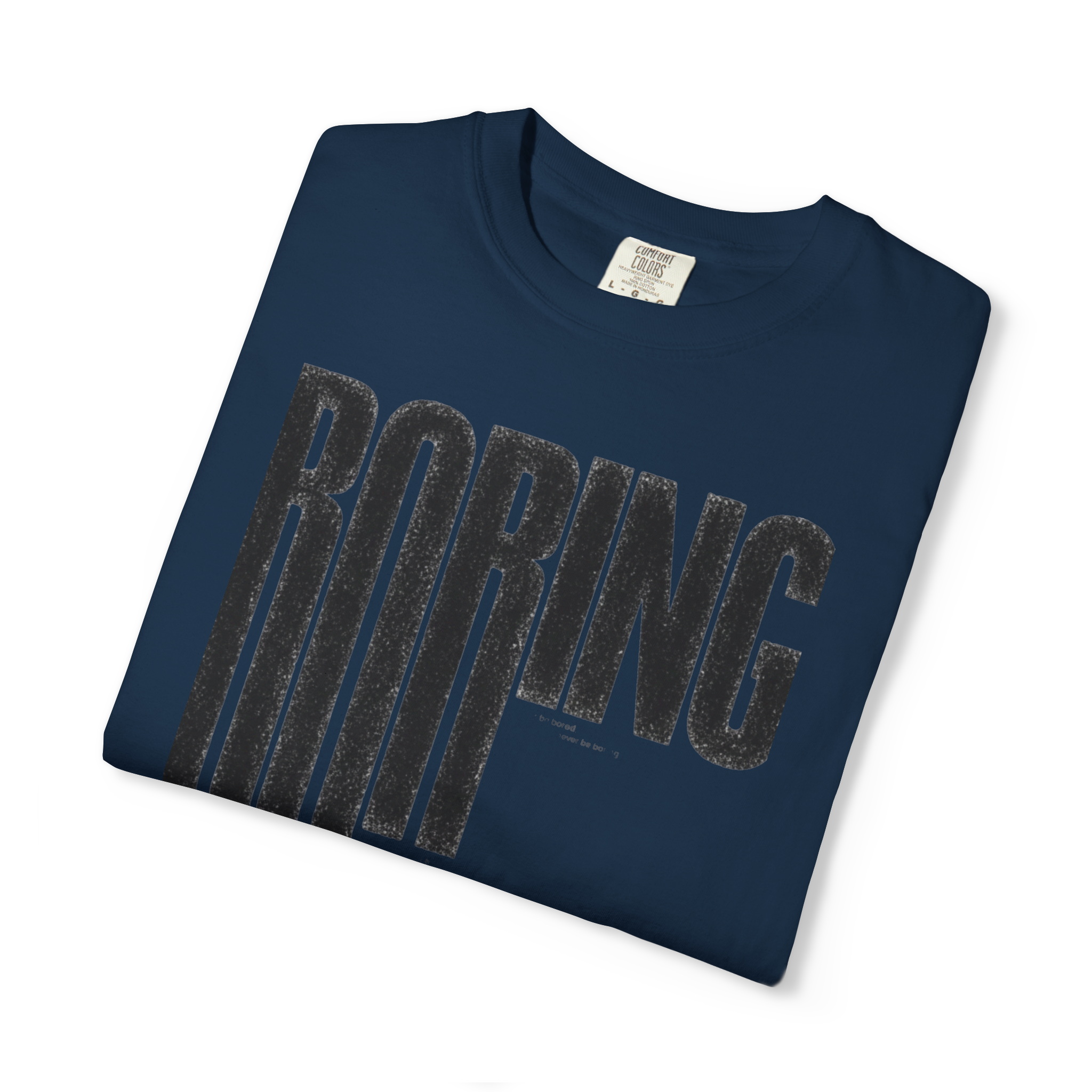 Boring Vertical Graphic T-Shirt — Retro Bold Typography Tee