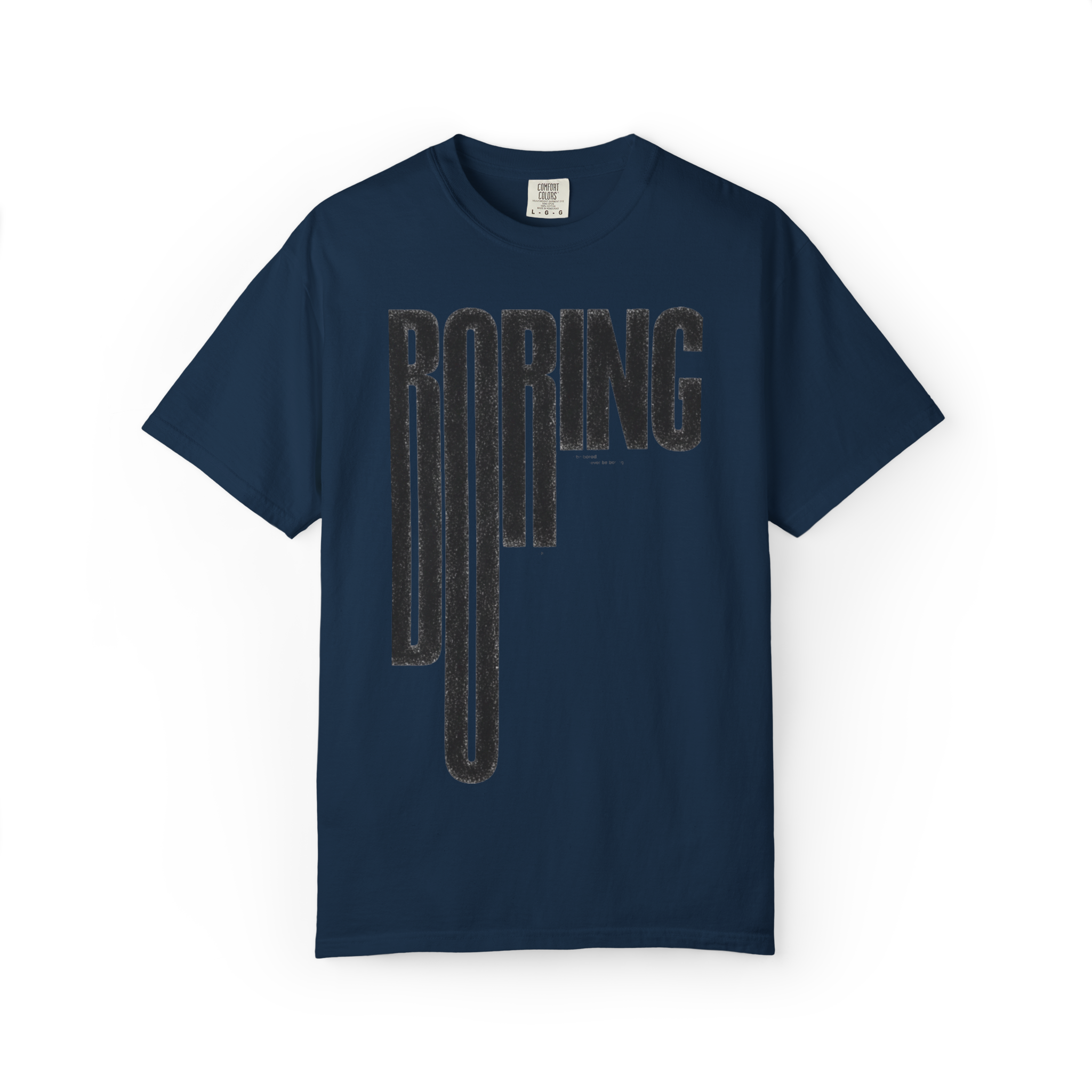 Boring Vertical Graphic T-Shirt — Retro Bold Typography Tee